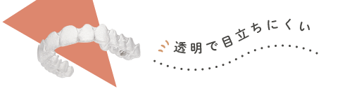 透明で目立ちにくい